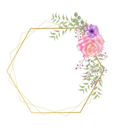 Runder rosa Rahmen mit Blumen Rosa Rosen grüne Pflanzen und Blätter ...