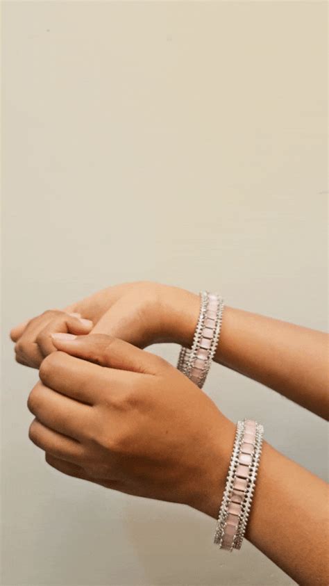 Saavi Diamond Bangles Set-Pink – HOUSE OF IVNAT