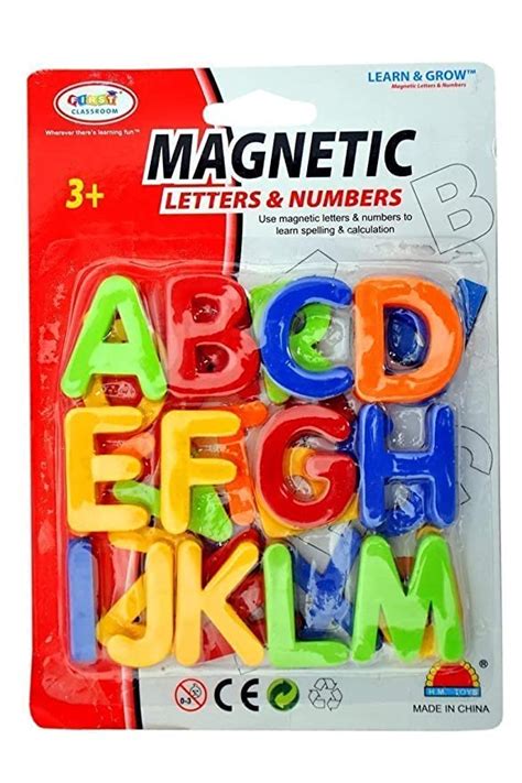 Educational Plastic Magnetic Set of 26 Capital Alphabets for Pre School ...