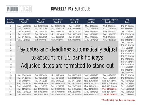 2025 Semi Monthly Payroll Calendar Template for Efficient Payroll ...