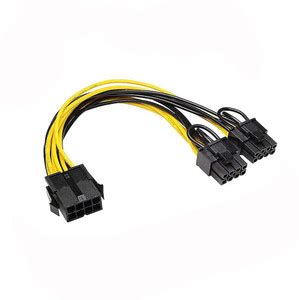 Paruht Power Sharing Cable 0.2 m PCIe 8 Pin Female to Dual 8 Pin (6+2 ...