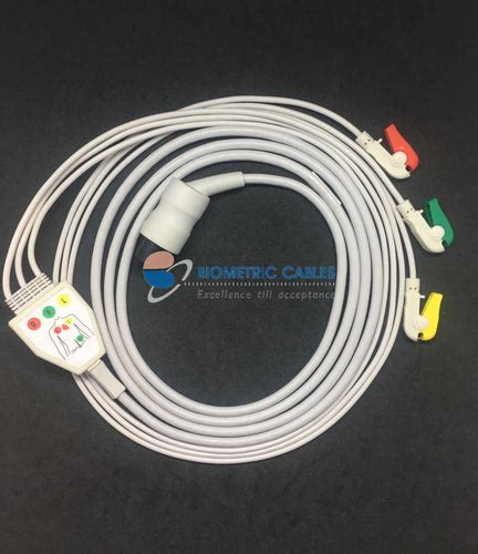Three lead ecg cables || biometriccables.in