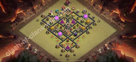 Best Max Levels War Base TH8 with Link, Hybrid 2025 - Town Hall Level 8 ...