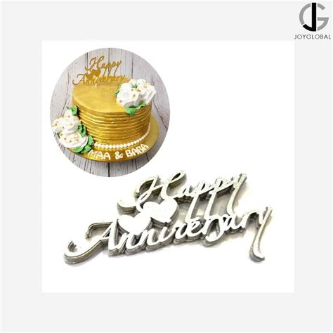 JoyGlobal 10 pcs Set New Glitter Paper Happy Anniversary with Heart ...