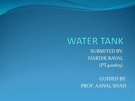 DESIGN A GROUND RESTING CIRCULAR WATER TANK | CEPT - Portfolio