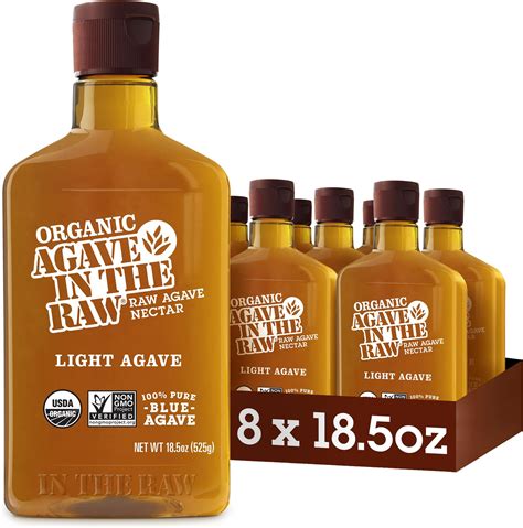 Amazon.com : Organic Agave In The Raw Agave Nectar, 18.5 oz., 8 Pack ...