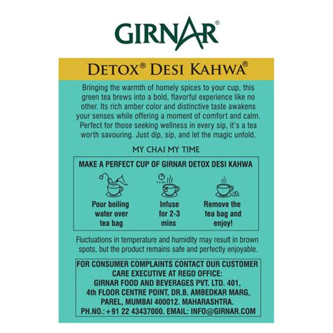 Girnar Green Tea Bags - Detox / Desi Kahwa – Girnar Tea