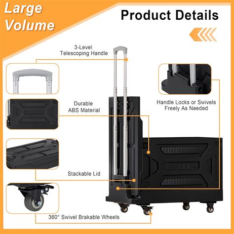 VECELO Foldable Shopping Cart with Wheels, India | Ubuy