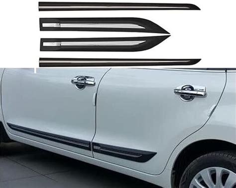 CARSHADE Half Chrome Side Beading Side Cladding Protector For Honda ...