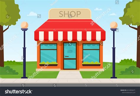 Front View of a Shop Vector 的图像结果