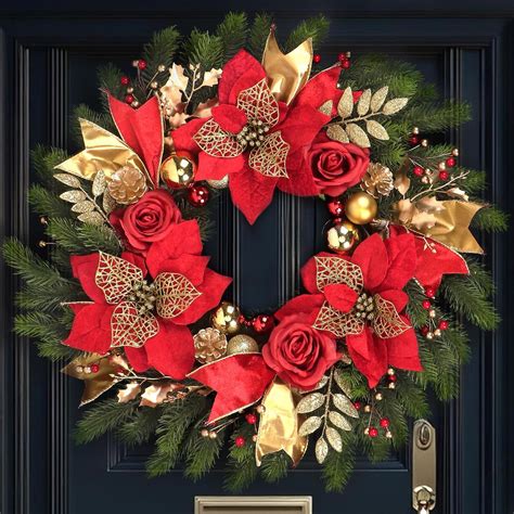 Amazon.com: Christmas Wreaths for Front Door,Winter Wreaths for Indoor ...