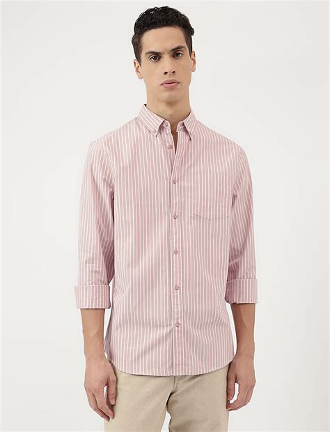 Buy Pure Cotton Stripes Button Down Shirt at Marks & Spencer