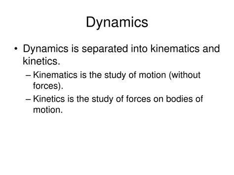 Image result for Dynamics Kinetics Examples