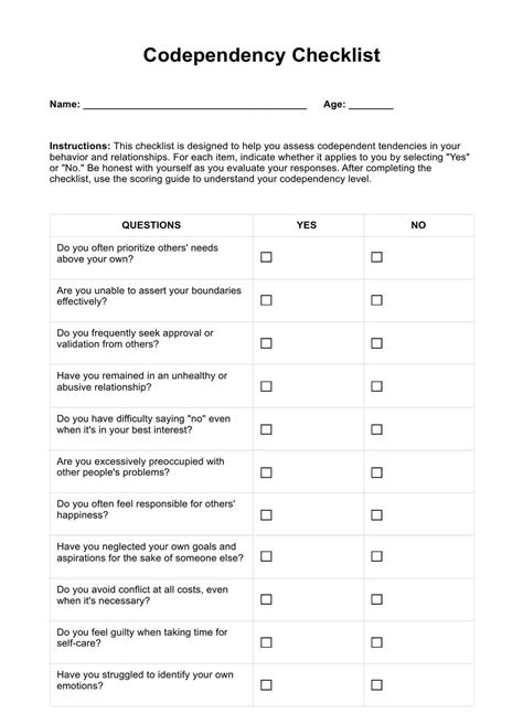 Image result for Codependency Worksheets Free Printable