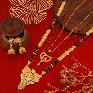 Vita Bella One gram Gold Plated kalkati Handmade Alloy Mangalsutra ...