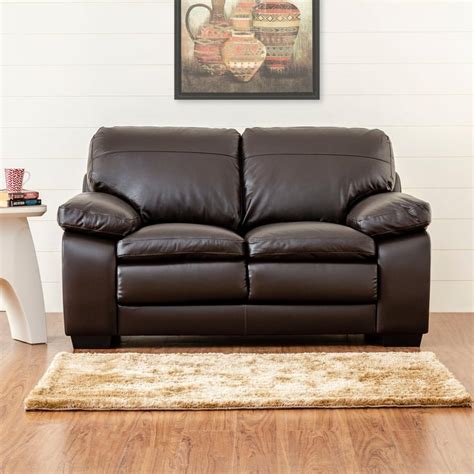 Buy Bendigo Half Leather 2-Seater Sofa - Brown from Home Centre at just ...