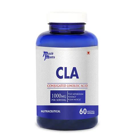 Muscle Mantra CLA 60 Softgel Caps (Exp:01/24) - Body Building India