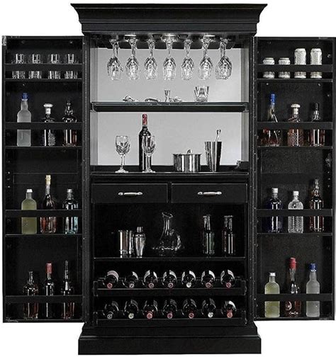 SONA ART & CRAFTS Solid Sheesham Wood Stylish Bar Cabinet with Wine ...