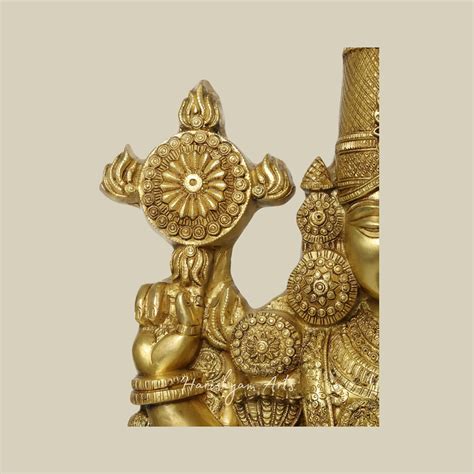 48" Large Standing Brass Tirupati Balaji Venkateshvara Statue for Home