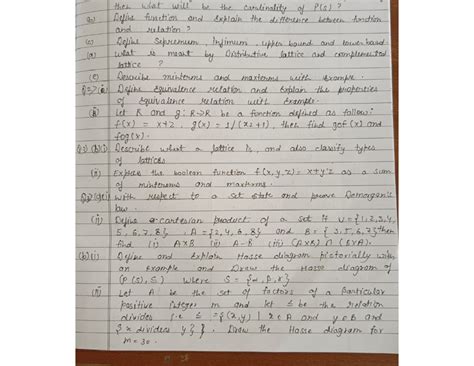 IMP Questions - then what will be the cardinality of P(s) 7 (b) Define ...