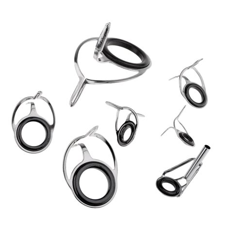 Buy 7Pcs Spinning Rod Guides Tip Ceramic Guide with Eyelets, Fishing ...