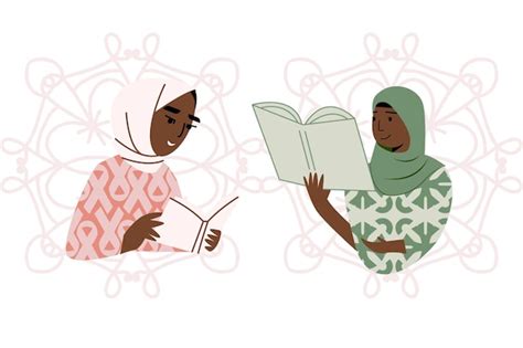 Set of muslim woman | Premium Vector