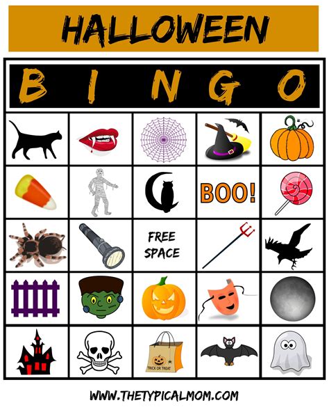 Free Halloween Bingo Printable Cards