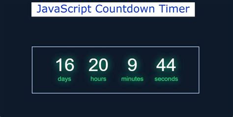 JavaScript Countdown Clock 的图像结果