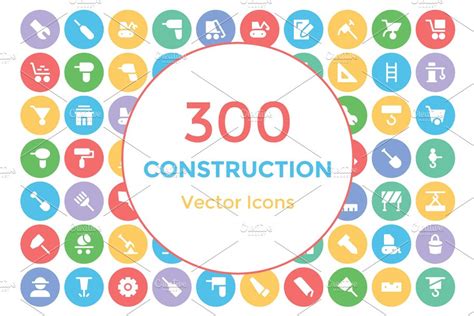 建设工具图标下载 300 Construction Vector Icons - 云瑞设计