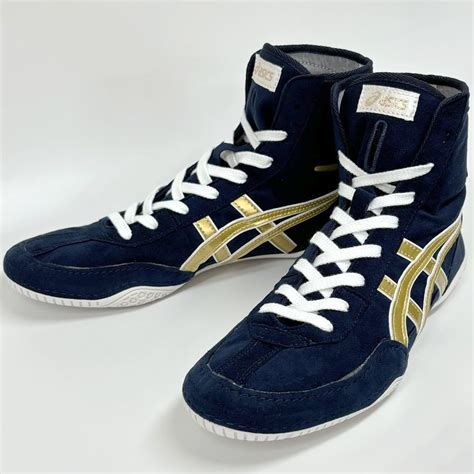 Navy x Gold Asics Wrestling Shoes Liner Sports India | Ubuy