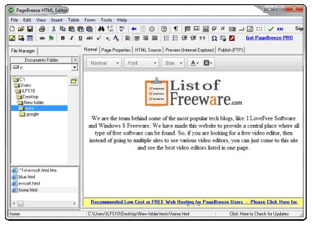 Image result for Free HTML Software