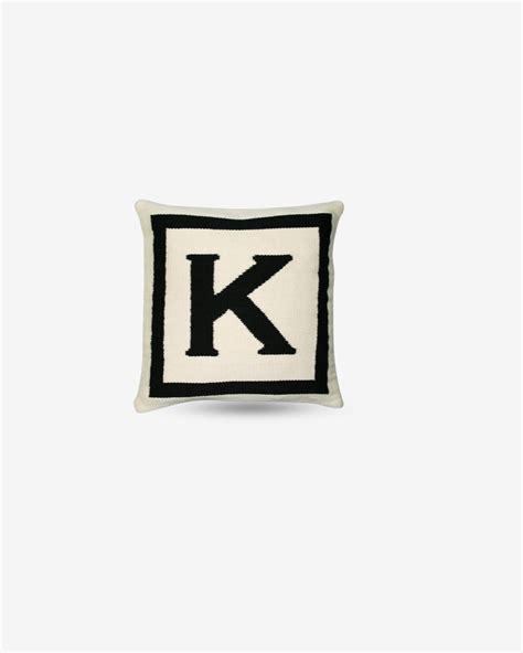 Reversible Letter Cushion K – Opulin by Sources Unlimited