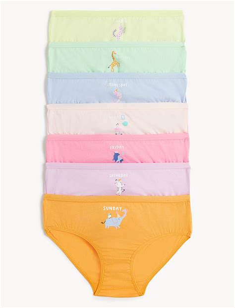 Buy 7pk Pure Cotton Days Of The Week Knickers at Marks & Spencer
