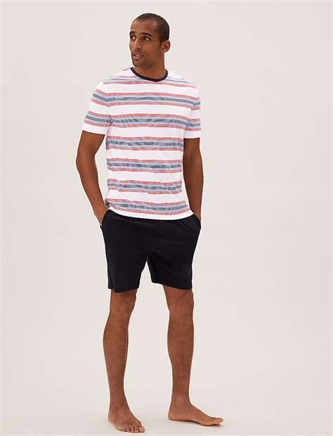 Buy Pure Cotton Striped Pyjama Set at Marks & Spencer