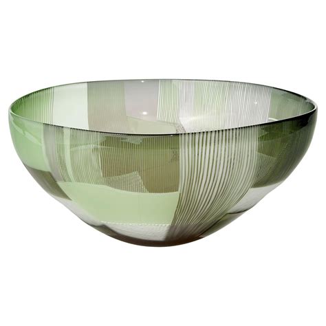 Abstracted Land Grey Sky over Moss Green, cut glass centrepiece by Kate Jones For Sale at 1stDibs