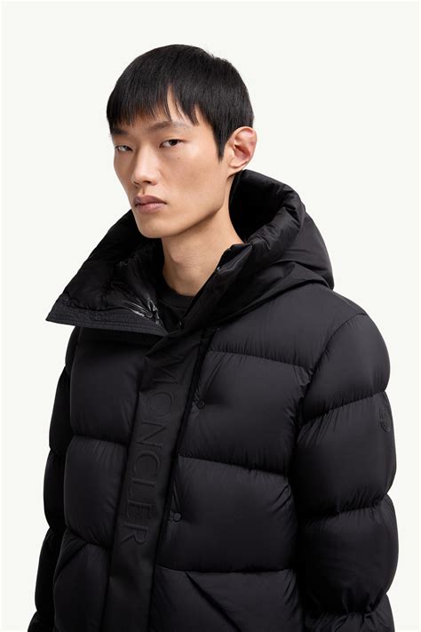 Black Madeira Hooded Short Down Jacket - Short Down Jackets for Men ...