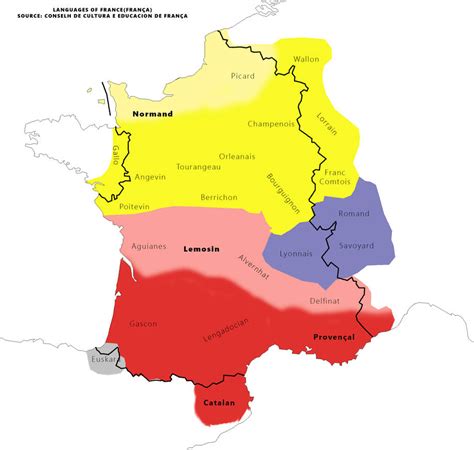 French Dialect Map 的图像结果