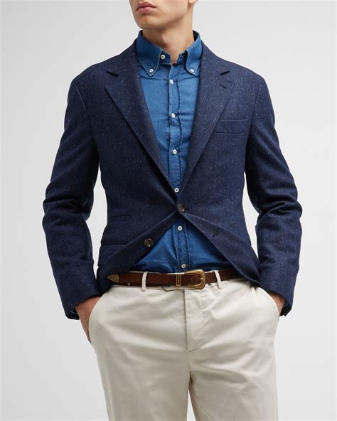 Brunello Cucinelli Men's Linen-Blend Sport Coat | Neiman Marcus