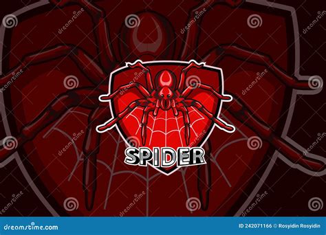 Spider e sport logo design stock vector. Illustration of vector - 242071166
