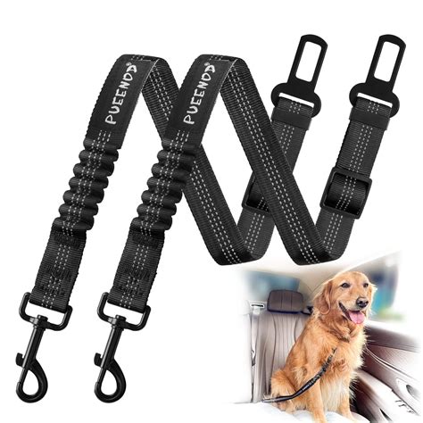 2 Pack Dog Seat Belt Adjustable Dog Car Seatbelts for Vehicle Nylon Pet ...