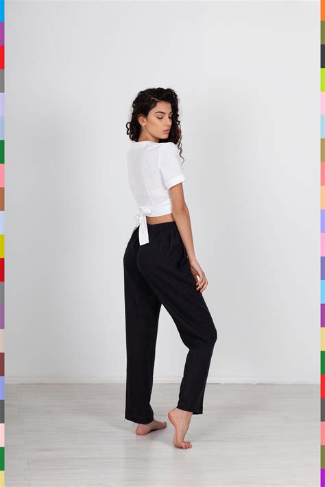 Black Linen Pants. Women Linen Pants. Slack Women Pants. Linen - Etsy UK