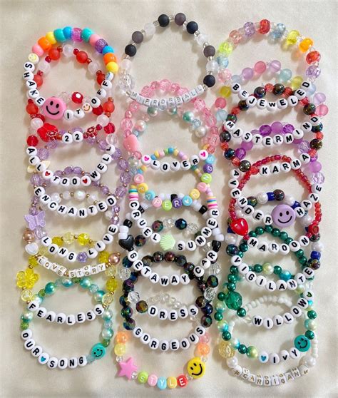 Taylor Swift Inspired Eras Tour Friendship Beaded Bracelets - Etsy Show ...