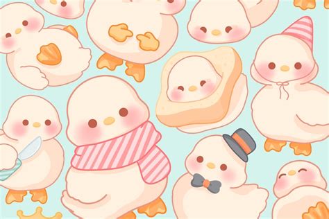 Hình Chibi Vịt cute chibi duck Các hình ảnh đáng yêu của con vịt chibi