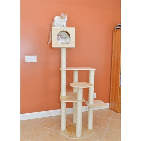 Armarkat 69-in x 32-in Yellow Cat Tree in the Cat Trees & Scratchers ...