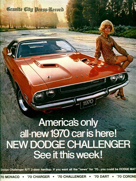 Dodge Challenger 1970. | New dodge challenger, Muscle car ads, Mopar