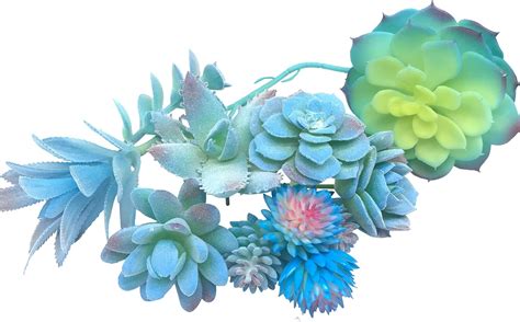 Buy Woohome 20 PCS Artificial Succulent Plants, Blue Fake Succulent ...