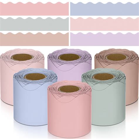 Buy TaoBary 6 Rolls 196.8 ft Colorful Classroom Borders for Bulletin ...