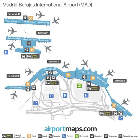 Madrid Barajas Airport (MAD) – terminal map | Airportmaps.com