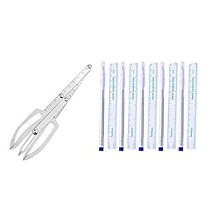 Meadawgs® Stainless Eyebrow Microblading Measure Calipers + 5pcs Skin ...