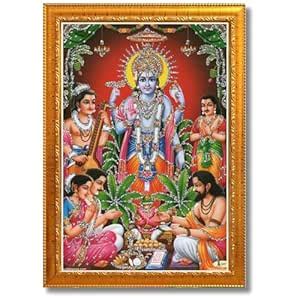 CRAFT QUEST Lord Satyanarayana Swamy | Bhagwan Satyanarayan Wall ...